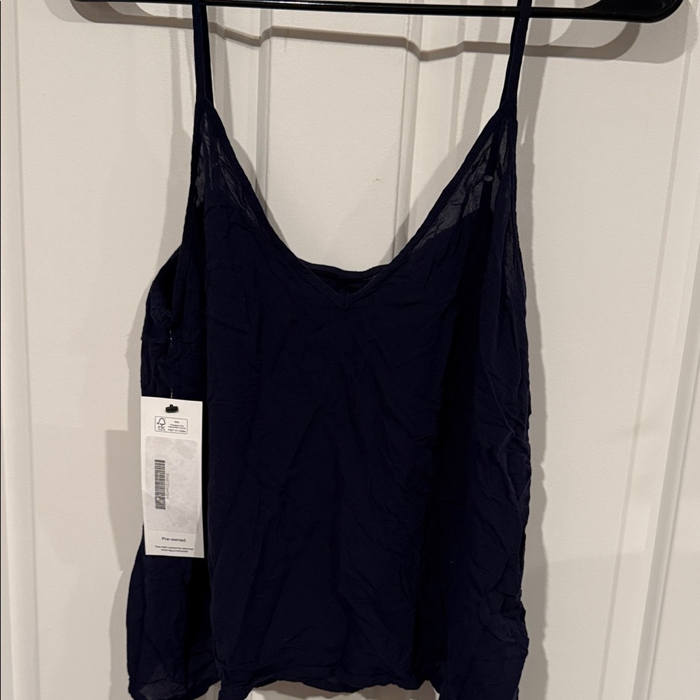 Elegant Navy Blue Women's Top - Picture 3 of 4